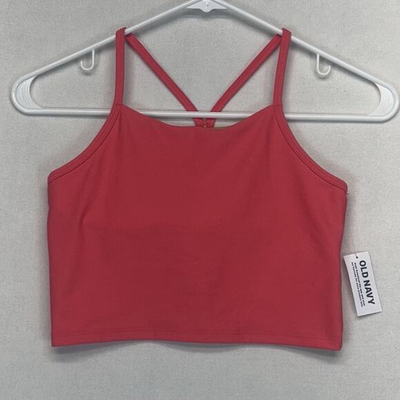 Old Navy NEW Powersoft Go-Dry Active Top Girls Large 10-12 Shelf Bra Orange NWT - Picture 1 of 7